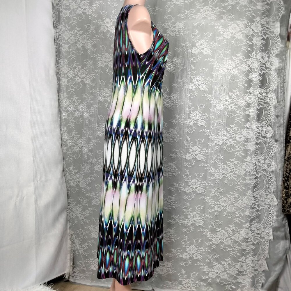 R&M Richards V-neck sleeveless maxi dress with beaded details size 14 - Picture 5 of 8